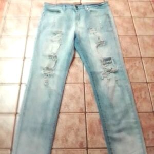 #0425 Mens Bleecker & Mercer Skinny Fit Blue Jeans Size 34/34